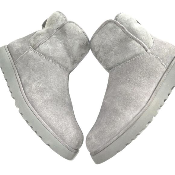 UGG Australia 1013437 Women's Cory Suede Ankle Sheepskin Boots Grey Size 8 - Picture 10 of 13